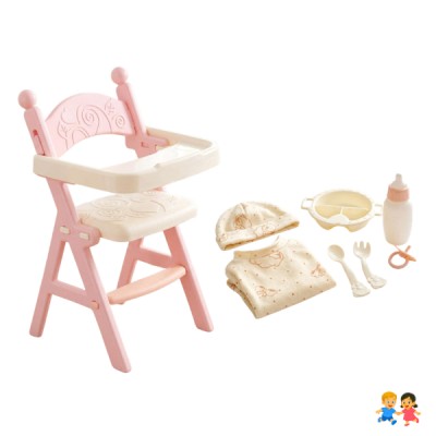 Muñeca Con Silla Para Comer Mamadera Sonidos