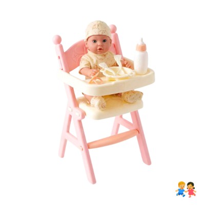 Muñeca Con Silla Para Comer Mamadera Sonidos