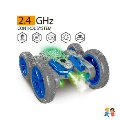 Auto a Control Remoto Acrobático, para Niños, con Luces y Velocidad