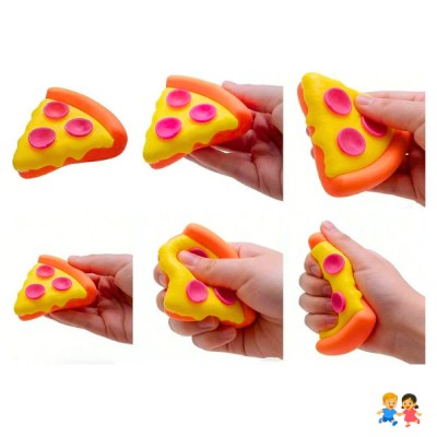 Squishy Pizza Colorida De Silicona Antiestrés Fidget