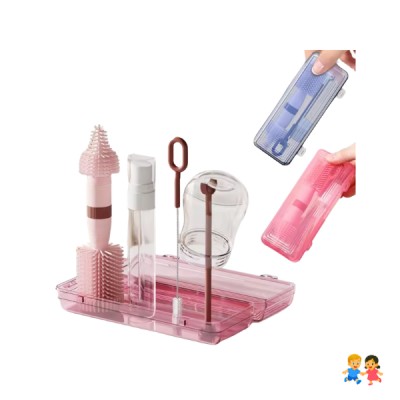 Set Limpieza Cepillos Biberones Mamaderas Portatil Viajes