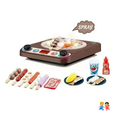 Set Parrilla Juguete Bbq Asador Cocina Infantil Niños