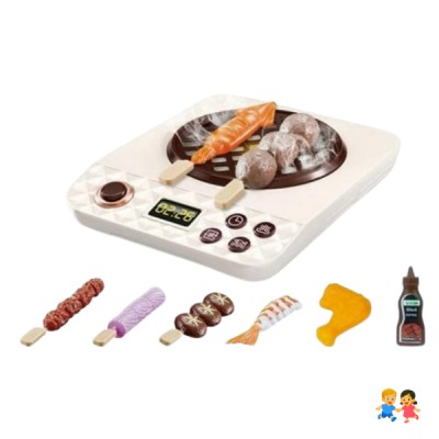 Set Parrilla Juguete Bbq Asador Cocina Infantil Niños