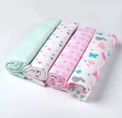 Set 4 Mantas Franela Tutos Bebe Pañales Tela Estampados Bebé.