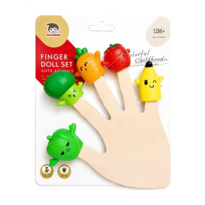 Familia Dedo Títeres Didácticos Papá Dedo Bebé Dedo 5 Pz.