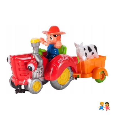 Tractor De Juguete Niño Luces Y Sonidos Granja Remolque