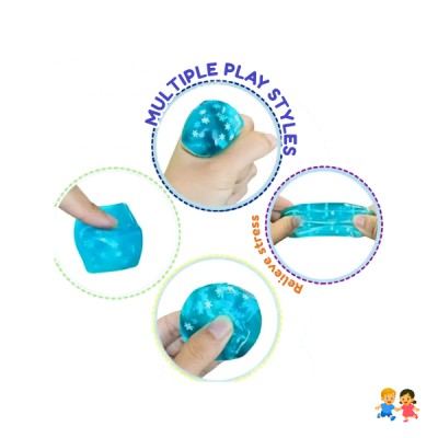 Squishy Antiestres Cubo De Hielo Nieve Sensorial Relajante