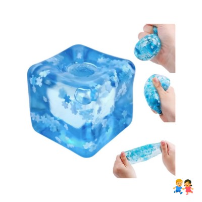 Squishy Antiestres Cubo De Hielo Nieve Sensorial Relajante