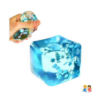 Squishy Antiestres Cubo De Hielo Nieve Sensorial Relajante