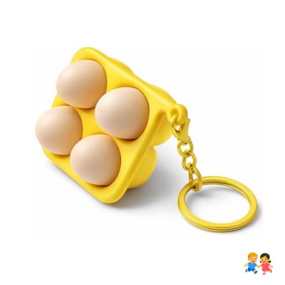 Llavero Comida Rápida Boton Sensorial Antiestrés