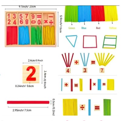 Juego De Madera Números Juego Didáctico Para Niños.