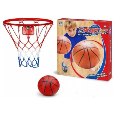 Aro De Basquetbol Con Pelota Y Bomba Set Deportivo Niño