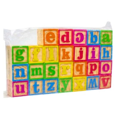 26 Piezas Cubos De Madera Juego Aprendizaje Para Bebe Niños