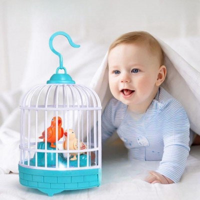 Juguete Jaula Pajaritos Cantan Luz Sonido Niños