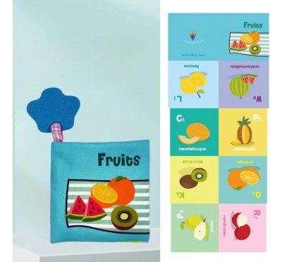 Libro De Tela Educativo Comida Frutas Para Bebés