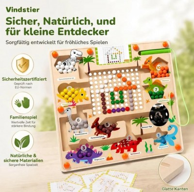 Juego Educativo Dinosaurios Madera Magnético
