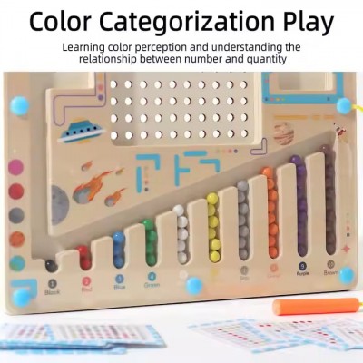 Juguete Madera Educativo Magnético Clasificar Colores