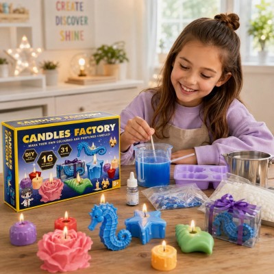 Kit Para Hacer Velas Moldes Experimentos Niños