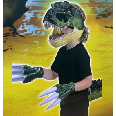 Set Disfraz Dinosaurio Máscara Cola Garras Niños