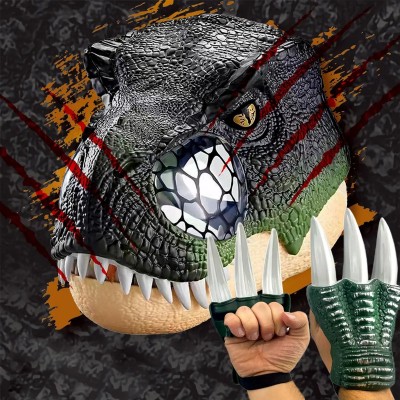 Set Disfraz Dinosaurio Máscara Cola Garras Niños