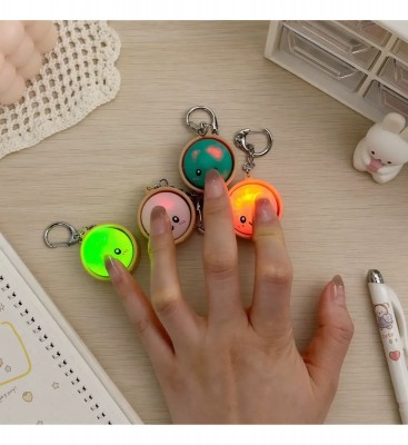 Llavero Tecla Clic Pan Luz Led Multicolor Viaje