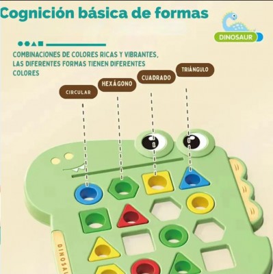 Juego Educativo Dinosaurio Formas Geométricas Niños