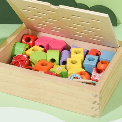 Juguete Educativo Madera Aprendizaje Bloques Colores