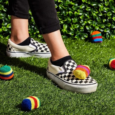 Pelota Antiestres Tejida Tela Futbol Colores