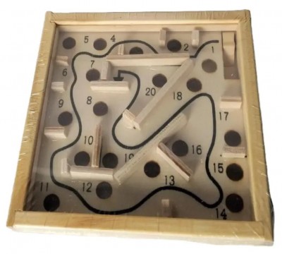 Laberinto Madera Con Bola Metálica Juego Educativo