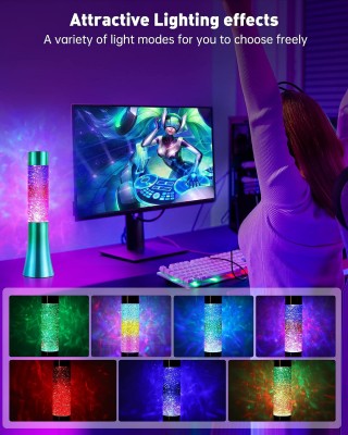 Lámpara De Brillante Led Con Purpurina Colores