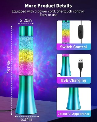 Lámpara De Brillante Led Con Purpurina Colores