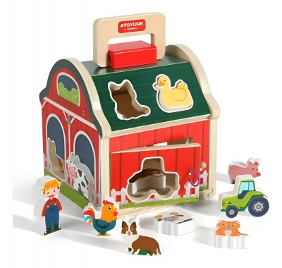 Granja Madera Animales Juguete Encaje Infantil