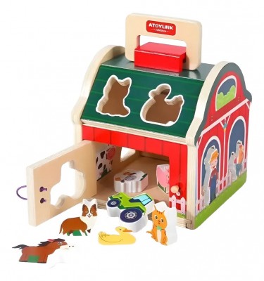 Granja Madera Animales Juguete Encaje Infantil