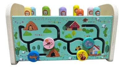 Juguete Montessori De Madera Didáctico Laberinto 3 En 1