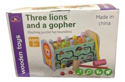 Juguete Montessori De Madera Didáctico Laberinto 3 En 1