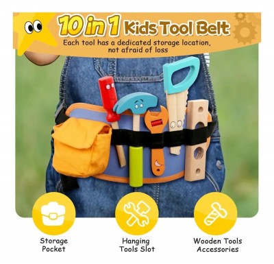 Kit Cinturon De Herramientas De Construccion Para Niños