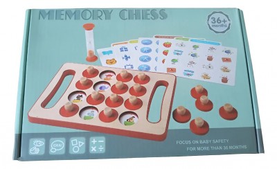 Juego De Mesa Ajedrez De Memoria Para Niños En Madera