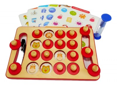 Juego De Mesa Ajedrez De Memoria Para Niños En Madera
