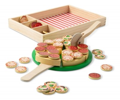 Pizza De Madera 36 Piezas Juguete Infantil