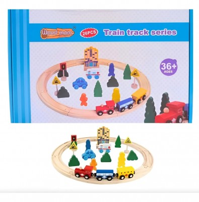 Pista De Tren De Madera Circular Armar Y Jugar