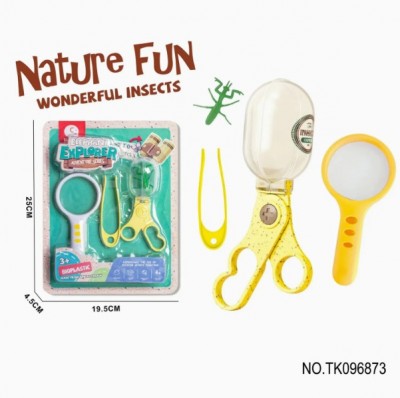 Kit Explorador Niños Lupa Pinzas Aventura
