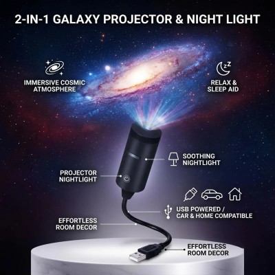 Proyector Galaxia Usb Luz Estrellas Led Ambiente Dormitorio