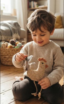 Juguete Sensorial Gallina Cuerda Niños Estimulación