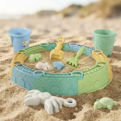 Set De Playa Y Arenero Castillo Con Moldes Y Accesorios