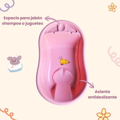 Tina Bañera Anatómica Bebé Recién Nacido Ergonómica