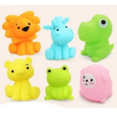 Set Juguetes De Baño Para Bebes Animales De Goma
