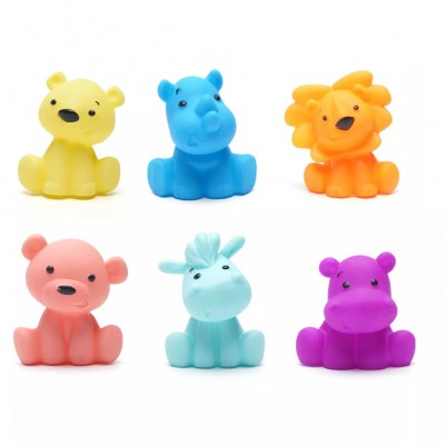 Set Juguetes De Baño Para Bebes Animales De Goma