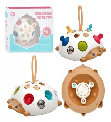 Juguete Didáctico Sensorial Erizo Bebé 4 En 1 Estimulación