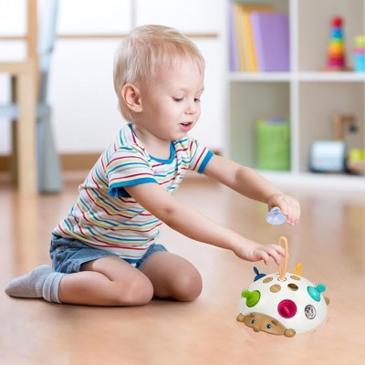 Juguete Didáctico Sensorial Erizo Bebé 4 En 1 Estimulación