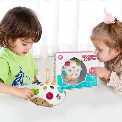 Juguete Didáctico Sensorial Erizo Bebé 4 En 1 Estimulación